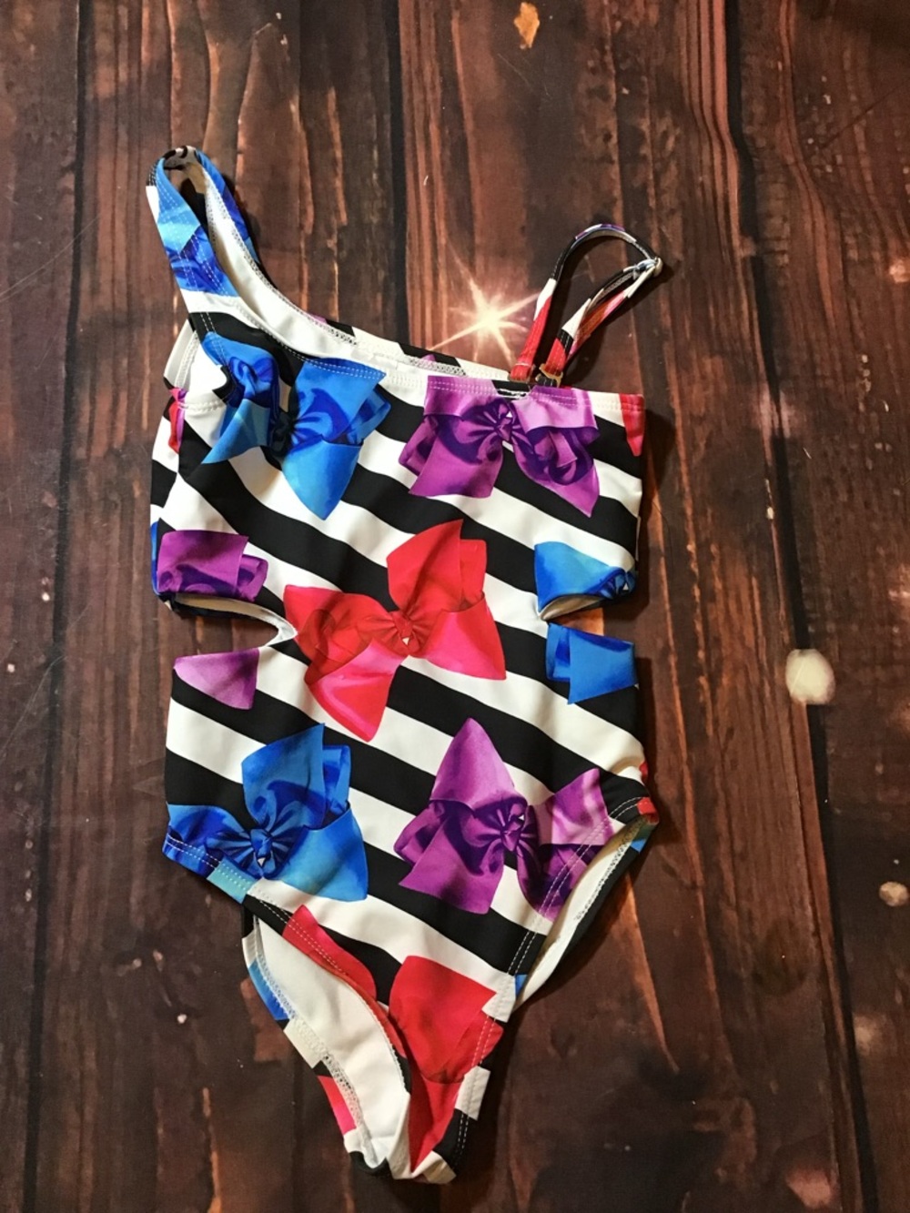 Nickelodeon jojo siwa bow girls one piece bathing suit size small 6/6x